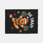 Funny Gingerbread Man Pajamas &amp; Pjs Xmas Holid Fleece Deken (Voorkant (Horizontaal))