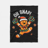 Funny Gingerbread Man Pajamas &amp; Pjs Xmas Holid Fleece Deken (Voorkant)