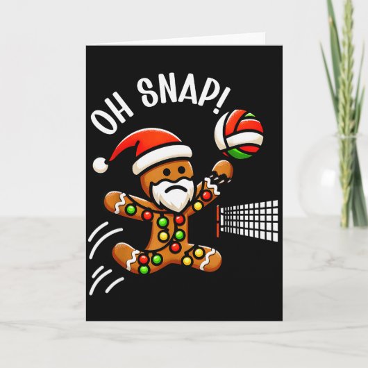 Funny Gingerbread Man Pajamas &amp; Pjs Xmas Holid Kaart (Voorkant)