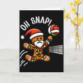 Funny Gingerbread Man Pajamas &amp; Pjs Xmas Holid Kaart (Gele Bloem)