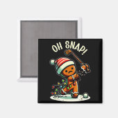 Funny Gingerbread Man Pajamas &amp; Pjs Xmas Holid Magneet (Voorkant / Achterkant)