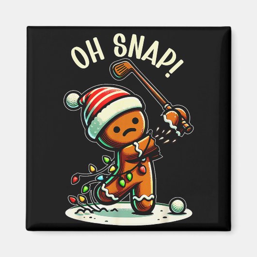 Funny Gingerbread Man Pajamas &amp; Pjs Xmas Holid Magneet (Voorkant)