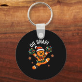 Funny Gingerbread Man Pajamas & Pjs Xmas Holid Sleutelhanger (Voorkant)