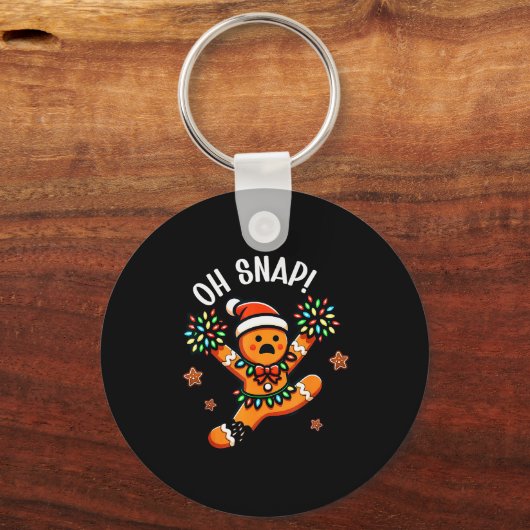 Funny Gingerbread Man Pajamas & Pjs Xmas Holid Sleutelhanger (Voorkant)