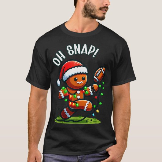 Funny Gingerbread Man Pajamas &amp; Pjs Xmas Holid T-shirt (Voorkant)