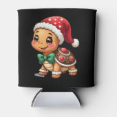 Funny Gingerbread Man Turtle Christmas Womens Mens Blikjeskoeler (Voorkant)