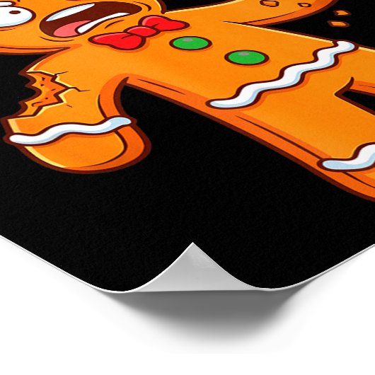 Funny Gingerbread Man Who Did This Pun Cookies Wom Poster (Hoek)