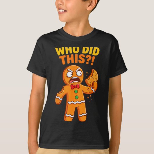 Funny Gingerbread Man Who Did This Pun Cookies Wom T-shirt (Voorkant)