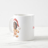 Funny Gingerbread Man Your Photo Christmas Koffiemok (Voorkant links)