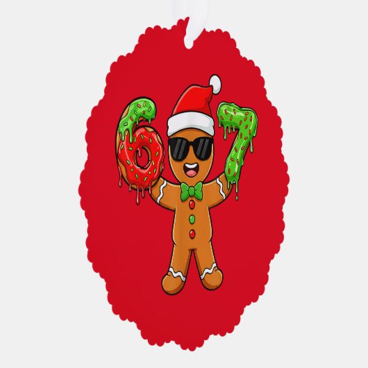 Funny Gingerbread “Melting into 2026” Ornament (Rechts)