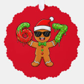 Funny Gingerbread “Melting into 2026” Ornament (Voorkant)