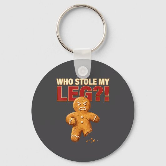 Funny Gingerbread Pun Cookies Who Stole My Leg Coo Sleutelhanger (Voorkant)