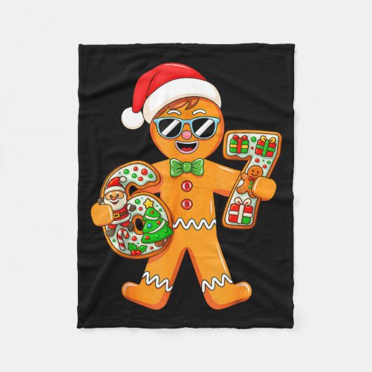 Funny Gingerbread Six Seven 67 Gingerbread Man Xma Fleece Deken (Voorkant)