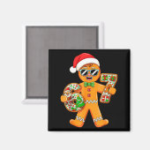 Funny Gingerbread Six Seven 67 Gingerbread Man Xma Magneet (Voorkant / Achterkant)