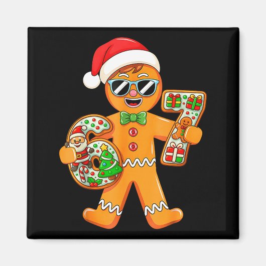 Funny Gingerbread Six Seven 67 Gingerbread Man Xma Magneet (Voorkant)