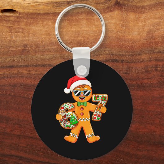 Funny Gingerbread Six Seven 67 Gingerbread Man Xma Sleutelhanger (Voorkant)