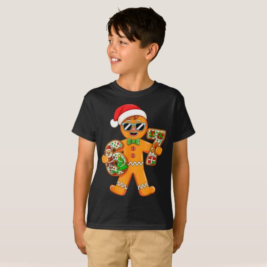 Funny Gingerbread Six Seven 67 Gingerbread Man Xma T-shirt (Voorkant volledig)
