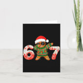 Funny Gingerbread Six Seven 67 Ice Cream Drip Chri Kaart (Voorkant)