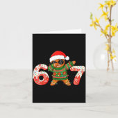 Funny Gingerbread Six Seven 67 Ice Cream Drip Chri Kaart (Gele Bloem)