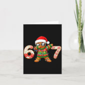 Funny Gingerbread Six Seven 67 Ice Cream Drip Chri Kaart (Voorkant)