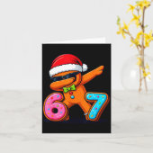 Funny Gingerbread Six Seven 67 Ice Cream Drip Chri Kaart (Gele Bloem)