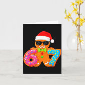 Funny Gingerbread Six Seven 67 Ice Cream Drip Chri Kaart (Gele Bloem)