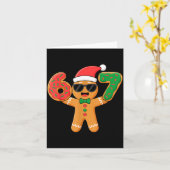 Funny Gingerbread Six Seven 67 Ice Cream Drip Chri Kaart (Gele Bloem)