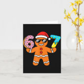 Funny Gingerbread Six Seven 67 Ice Cream Drip Chri Kaart (Gele Bloem)