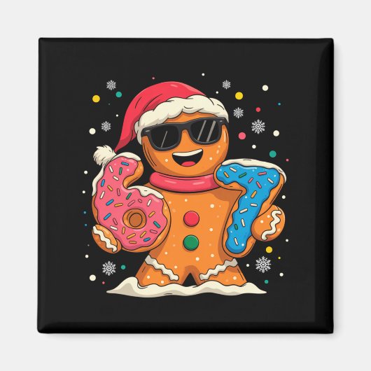 Funny Gingerbread Six Seven 67 Ice Cream Drip Chri Magneet (Voorkant)