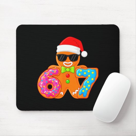 Funny Gingerbread Six Seven 67 Ice Cream Drip Chri Muismat (Met muis)