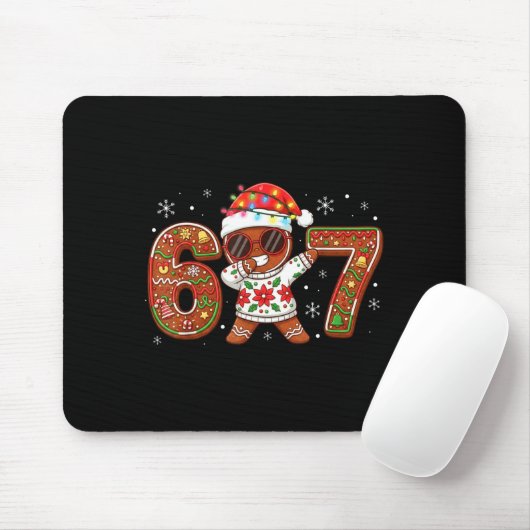 Funny Gingerbread Six Seven 67 Ice Cream Drip Chri Muismat (Met muis)
