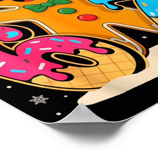 Funny Gingerbread Six Seven 67 Ice Cream Drip Chri Poster (Hoek)