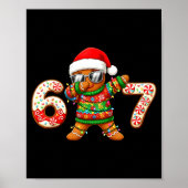 Funny Gingerbread Six Seven 67 Ice Cream Drip Chri Poster (Voorkant)