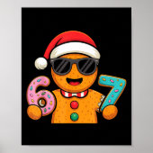 Funny Gingerbread Six Seven 67 Ice Cream Drip Chri Poster (Voorkant)