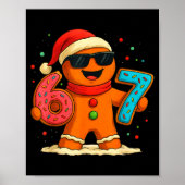 Funny Gingerbread Six Seven 67 Ice Cream Drip Chri Poster (Voorkant)
