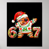Funny Gingerbread Six Seven 67 Ice Cream Drip Chri Poster (Voorkant)