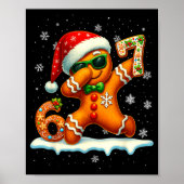 Funny Gingerbread Six Seven 67 Ice Cream Drip Chri Poster (Voorkant)