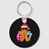 Funny Gingerbread Six Seven 67 Ice Cream Drip Chri Sleutelhanger (Voorkant)