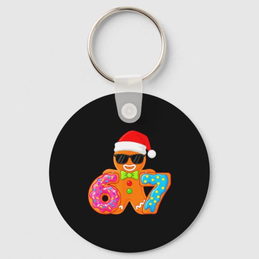 Funny Gingerbread Six Seven 67 Ice Cream Drip Chri Sleutelhanger (Voorkant)