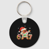 Funny Gingerbread Six Seven 67 Ice Cream Drip Chri Sleutelhanger (Voorkant)