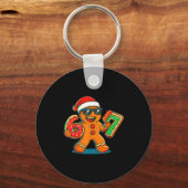 Funny Gingerbread Six Seven 67 Ice Cream Drip Chri Sleutelhanger (Voorkant)