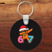 Funny Gingerbread Six Seven 67 Ice Cream Drip Chri Sleutelhanger (Voorkant)
