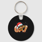 Funny Gingerbread Six Seven 67 Ice Cream Drip Chri Sleutelhanger (Voorkant)