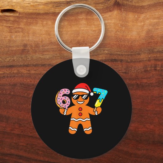 Funny Gingerbread Six Seven 67 Ice Cream Drip Chri Sleutelhanger (Voorkant)