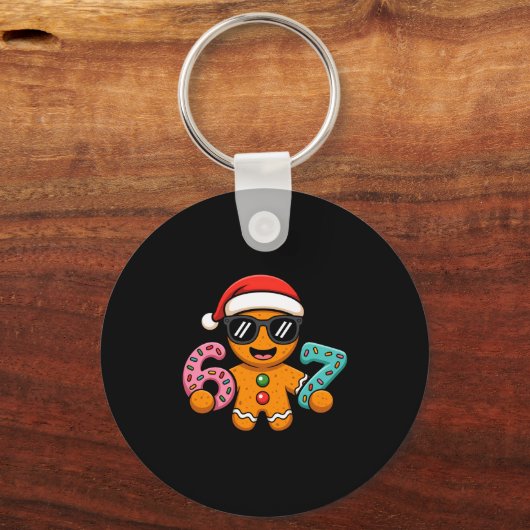 Funny Gingerbread Six Seven 67 Ice Cream Drip Chri Sleutelhanger (Voorkant)