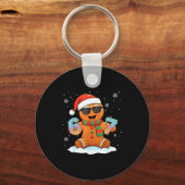 Funny Gingerbread Six Seven 67 Ice Cream Drip Chri Sleutelhanger (Voorkant)
