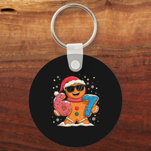 Funny Gingerbread Six Seven 67 Ice Cream Drip Chri Sleutelhanger (Voorkant)