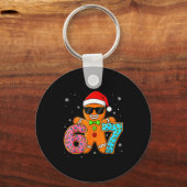 Funny Gingerbread Six Seven 67 Ice Cream Drip Chri Sleutelhanger (Voorkant)