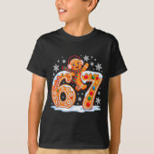 Funny Gingerbread Six Seven 67 Ice Cream Drip Chri T-shirt (Voorkant)