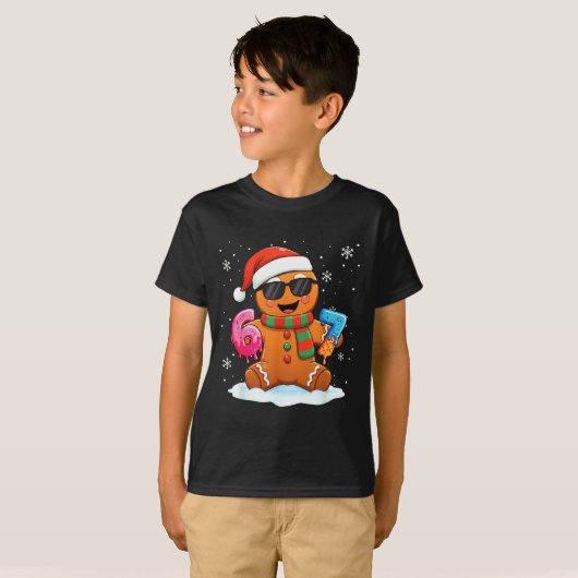 Funny Gingerbread Six Seven 67 Ice Cream Drip Chri T-shirt (Voorkant volledig)